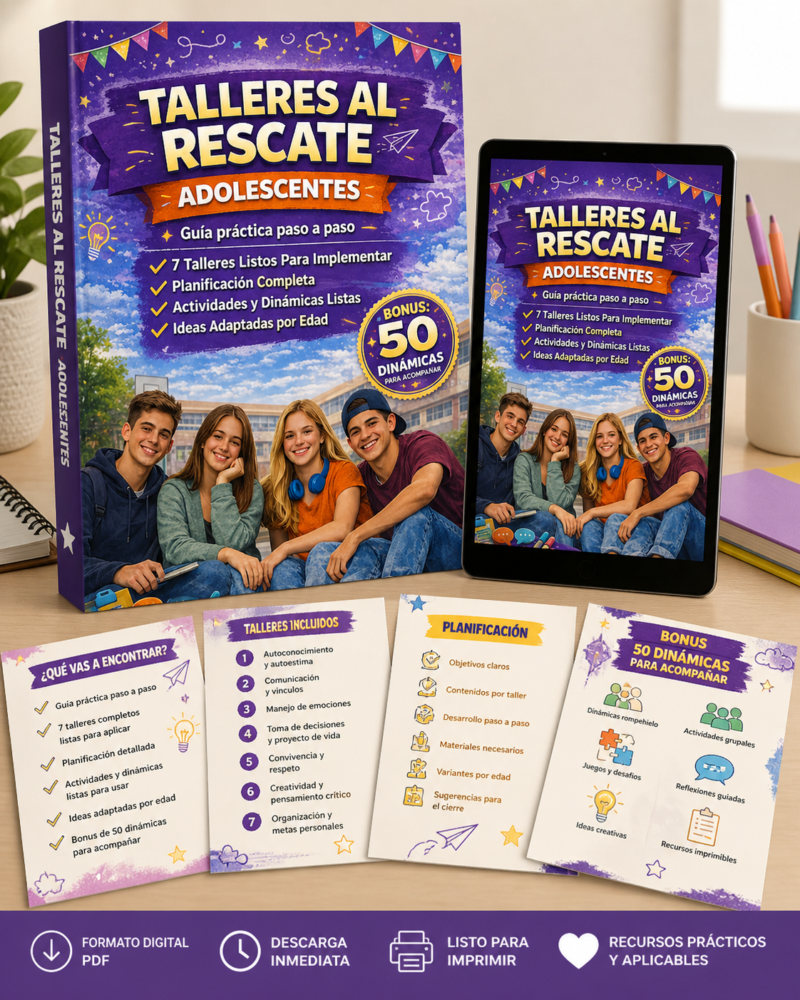 Talleres al rescate. Edición adolescentes + 50 dinámicas de trabajo.